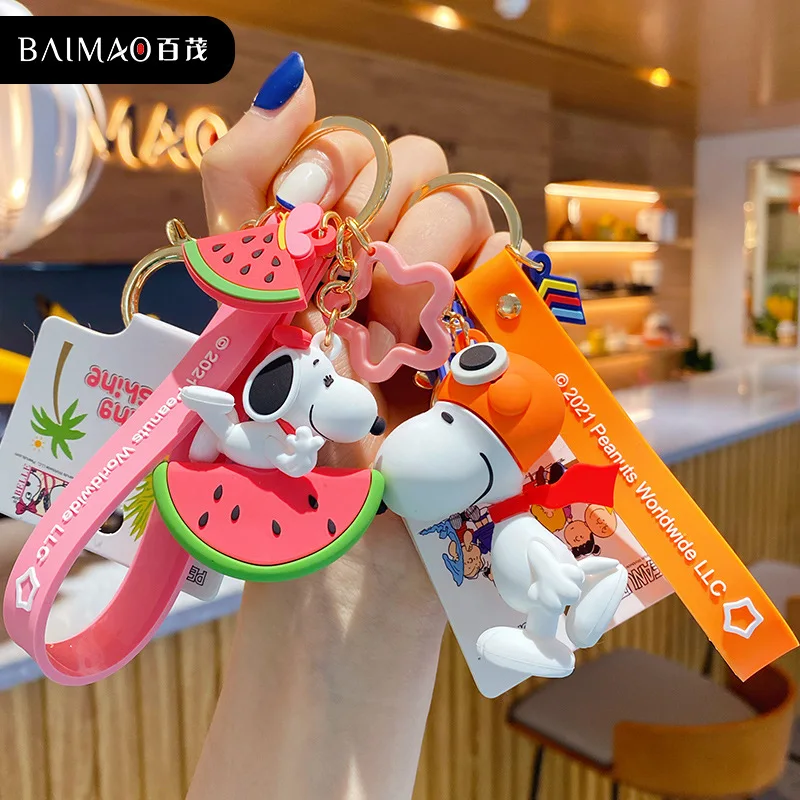

Kawaii Sanrio New Snoopy Car Keychain Couple Accessories Cute Bag Pendant Girl Exquisite Gift Holiday Gift Toys for Girls