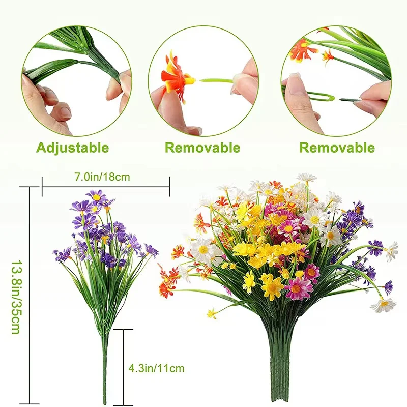 Margherite artificiali fiori all'aperto resistente ai raggi UV