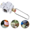 Flat Tank Adapter Flip Fuel Transfer Device Gas Refill Canister Valve Camping Saver Silver Fittings 3