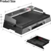 Griddle Nonstick 1600W,Electric Griddle for Indoor and Outdoor,Adjustable Temperature Controls,Griddle Pan Electric for Pancakes 6