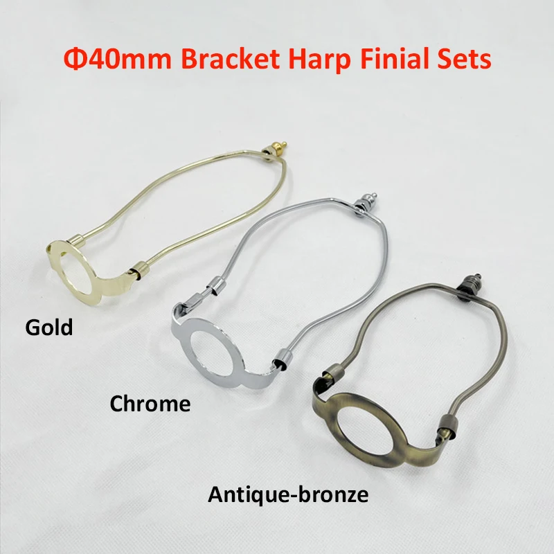 E27 Harp Finial For Table Lamp Floor Lamp Base Lampshade Mounting Bracket Antique-bronze Gold Chrome H6~10inch Lighting Fittings diy lighting accessories