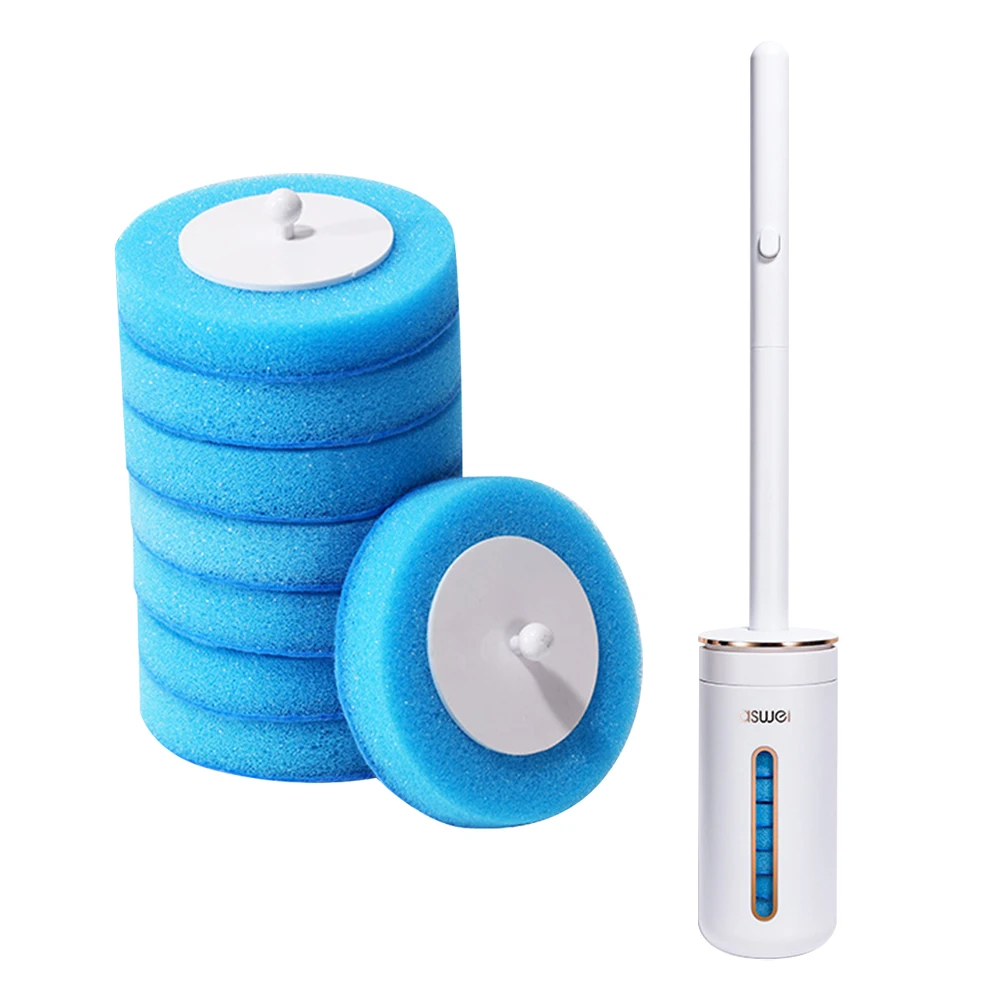 Disposable Cleaning Toilet Brush Wall-mounted Toilet Bowl Cleaner Brush Long Handle Ergonomics Toilet Bowl Cleaning Kit