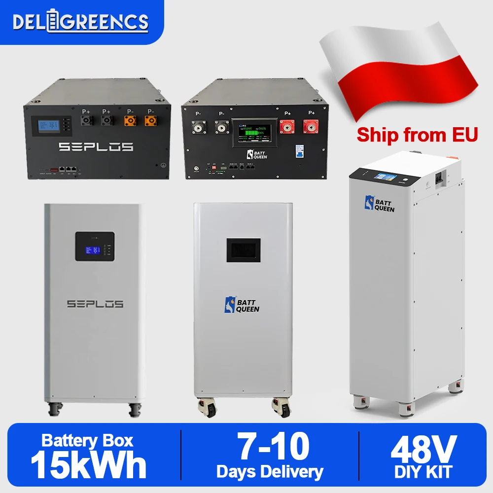 폴란드 세플로스 V3 V4 JK BMS 배터리 박스 12V 48V 105AH 280AH 304AH 314AH DIY 키트 15kWh 16kWh 태양광 시스템용 VAT 무료 EU DDP