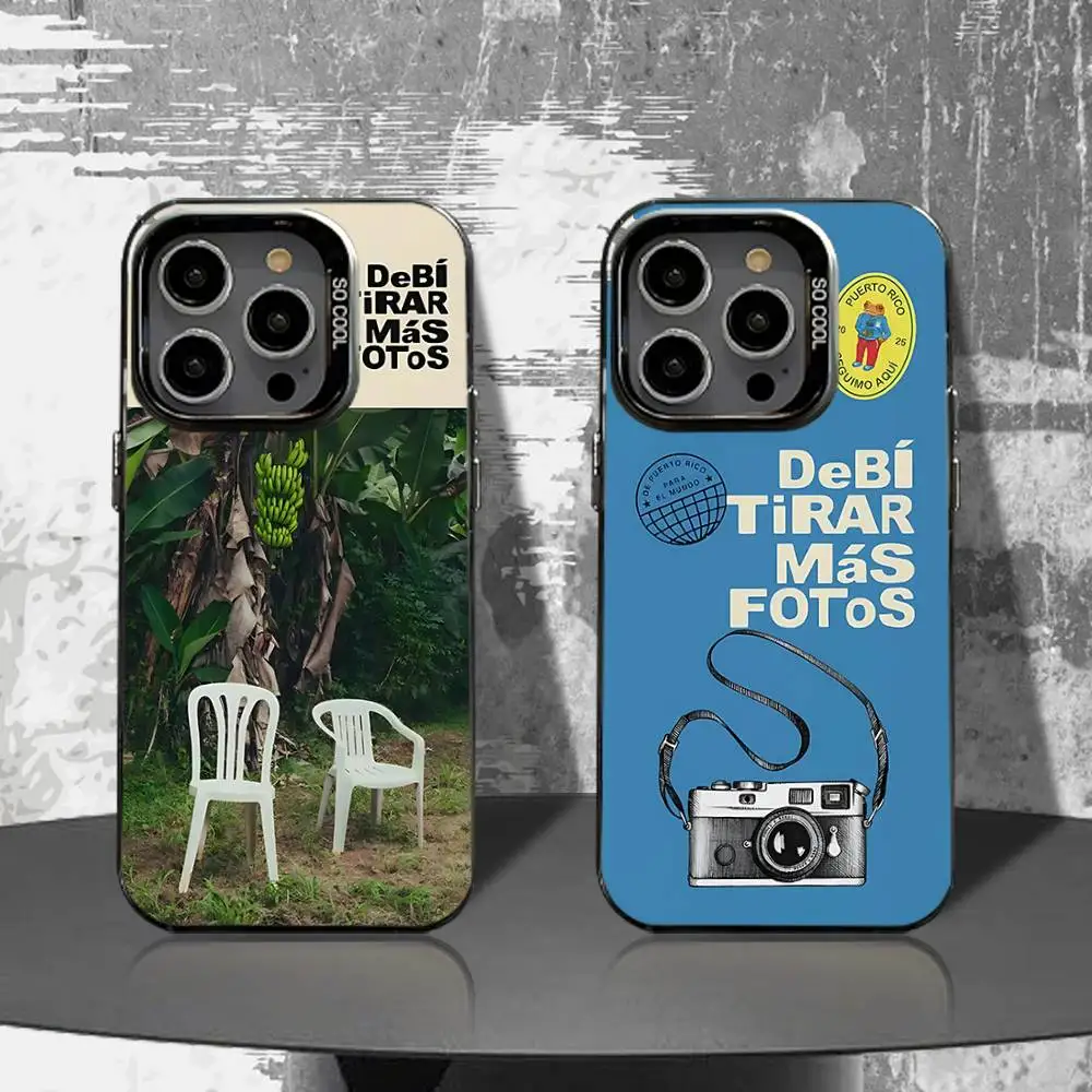 Sleek Black Matte Shockproof Phone Case with Bad Bunny Design