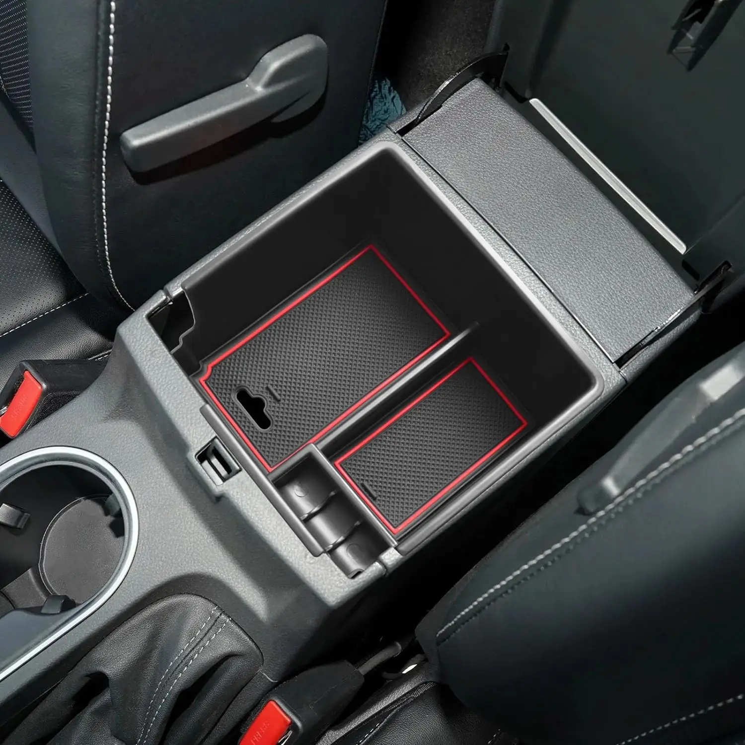 

Car Box for 2024 Ford Ranger Armrest Storage Accessories Insert Tray Center Console Organizer (Mechanical Handbrake Version)