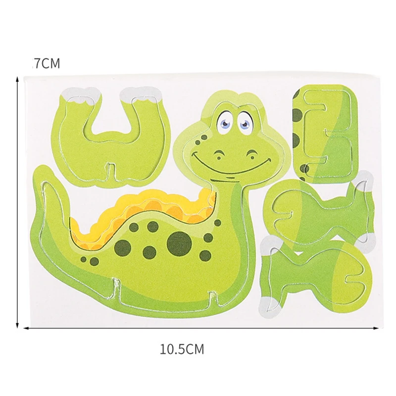 3D Dinosaur Models Jigsaw Puzzles For Kids Beginner Simple Foam Paper Building Block Toddlers Educational DIY Toys