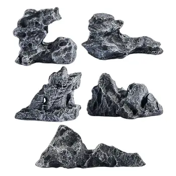 인공 조경 바위 인테리어 사진, 내구성 휴대용 배경 소품, 경량 돌, 야외 테이블 장식