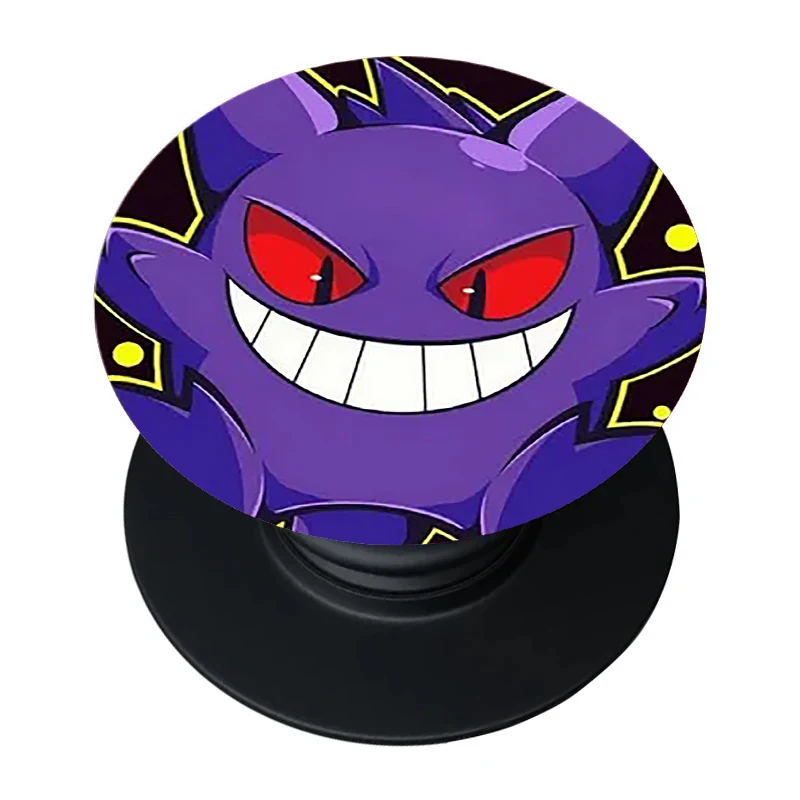 Gengar Popping Black Phone Socket Grip and Stand Holder - Popular Universal Mobile Accessory