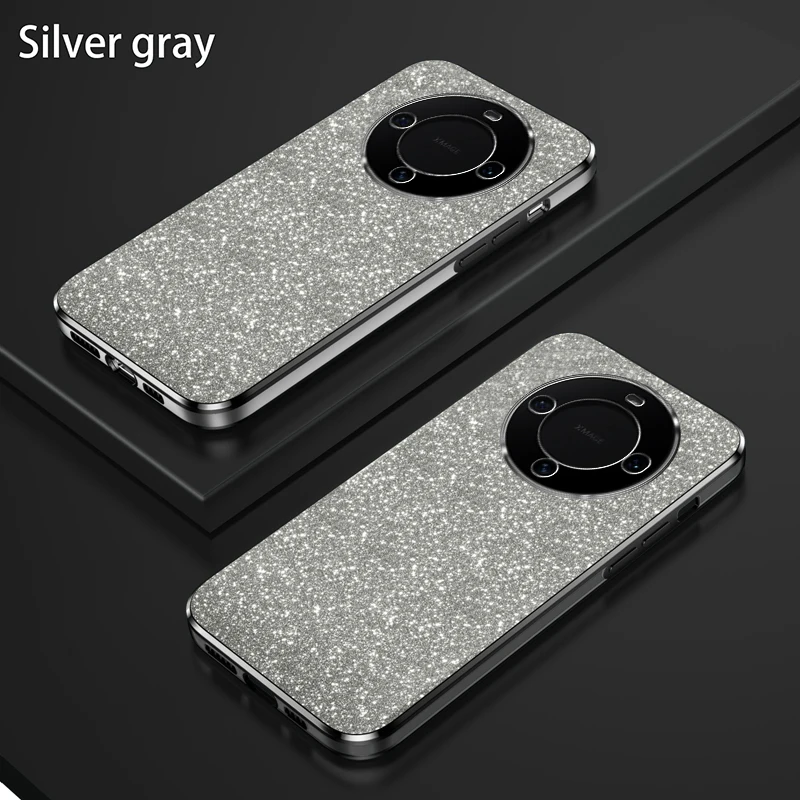 Luxury Gradient Glitter Plating Silicone Phone Case Back Cover