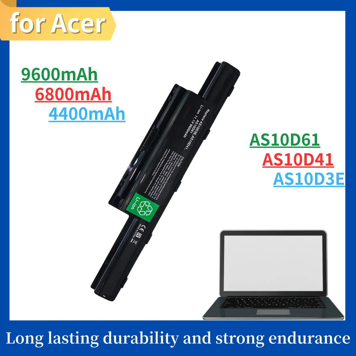 

Battery for Acer Aspire AS10D31 AS10D81 V3-571G V3-771g AS10D51 AS10D61 AS10D71 AS10D75 5741 5742 5750 5551G 5560G 5741G 5750G