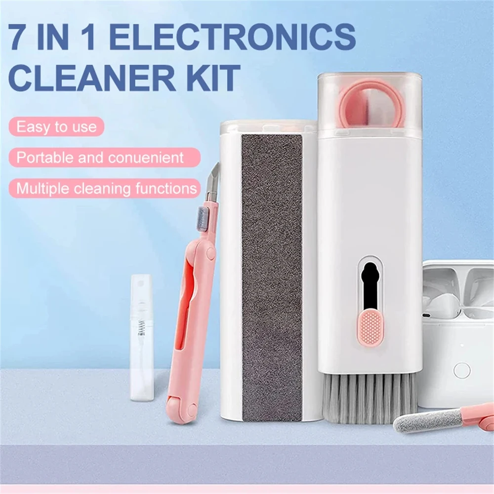 

7-in-1 Cleaning Kit Computer Keyboard Cleaner Brush Earphone Cleaning Pen For iPad Phone Cleaning Tools Cleaner Keycap Puller