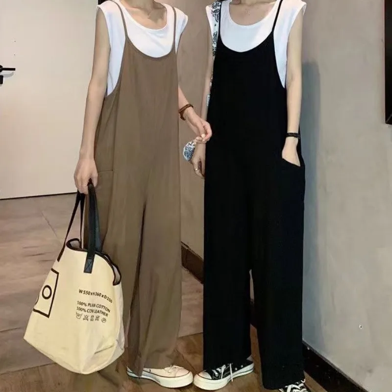 Woman Overalls Pants Jumpsuit Leggings Trousers Wide Led Cargo Boot Cut Loose Casual England Office High Street Preppy Basics