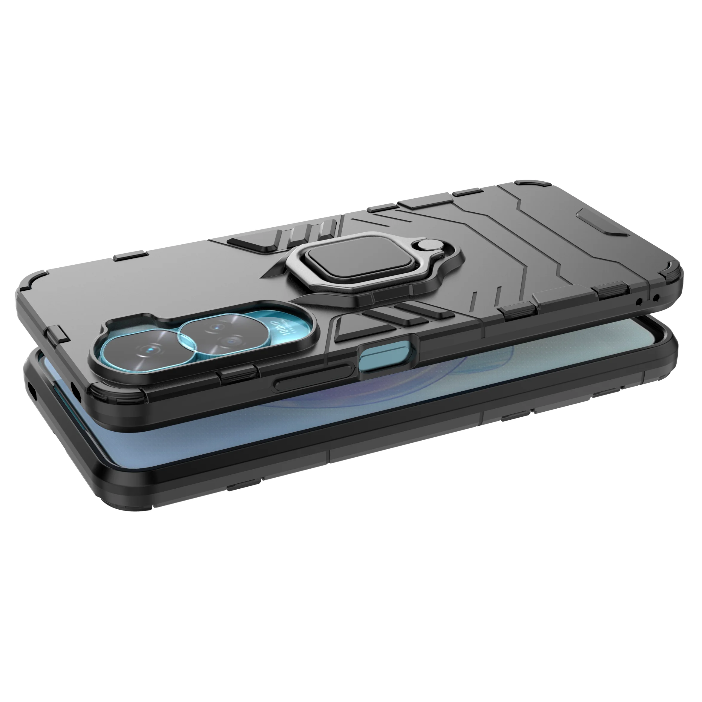 Ultimate Armor Shockproof Case with Metal Ring Stand and Bumper Protection