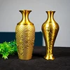 1PC Large Brass Plant Flower Vases with Ornate Dragon and Phoenixes Engravings Vases for Home Living Room or Office Decoration 1
