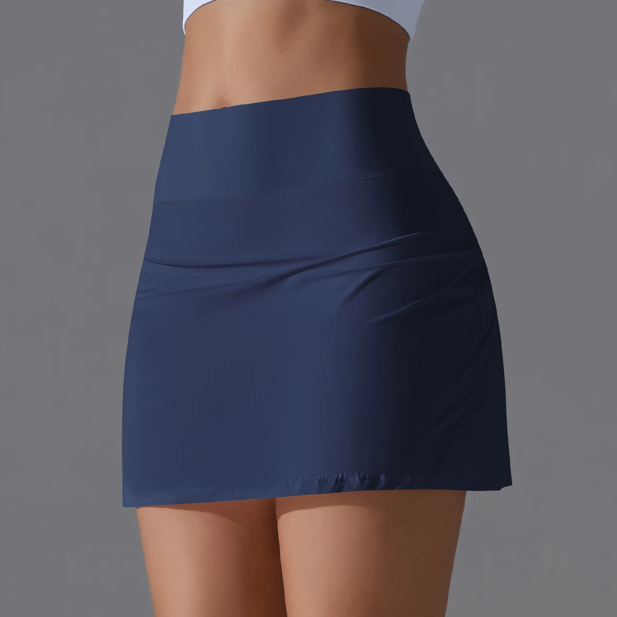 Sports Skirt Yoga Badminton Tennis High Waist Breathable Sweat Quick Dry Elasticity Double Layer Inside Legging