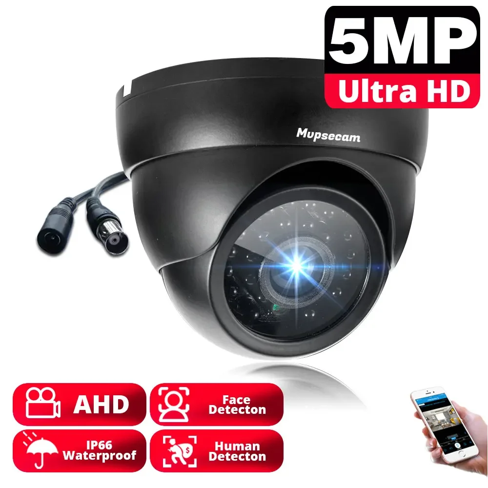 Ninivision 5Mp Ahd Security 3.6Mm Lens Full Hd Night Vision Ir Leds Indoor Outdoor Surveillance Dome Ahd Cctv Camera Metal Shell