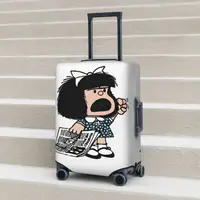 Angry Mafalda Suitcase Cover World Comic Vacation Travel Elastic Luggage Accesories Protection 1
