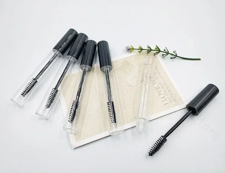 50pcs 10ml 빈 마스카라 튜브 속눈썹 지팡이 속눈썹 크림 컨테이너 병 깔때기 전송 피펫 리필 용 병