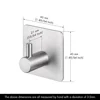 3pcs Adhesive Wall Hooks Mounted Door Key Cloth Coat Bathroom Cloth Coat Robe Hanger Kitchen Hardware Rack Shelf Bag Hook 4