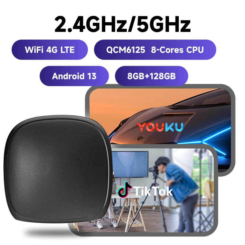 Carplay Ai Box Android 13 Android Smart Tv Box Android Auto Wireless Carplay Qualcomm 6125 8Gb + 128Gb Per Porsche