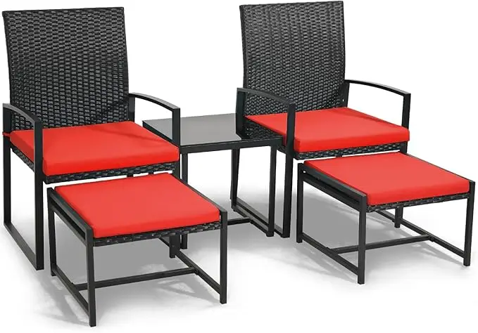 Black Rattan Red