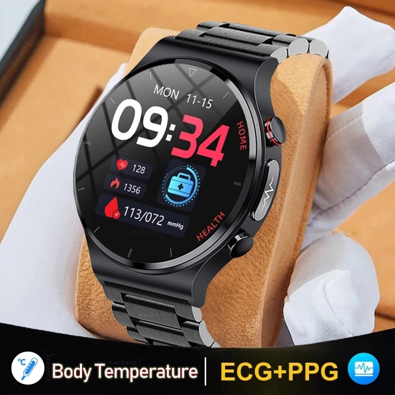 

New E300 dual probe laser health therapy, ECG, independent blood oxygen monitoring, temperature monitoring heart rate watch IP68