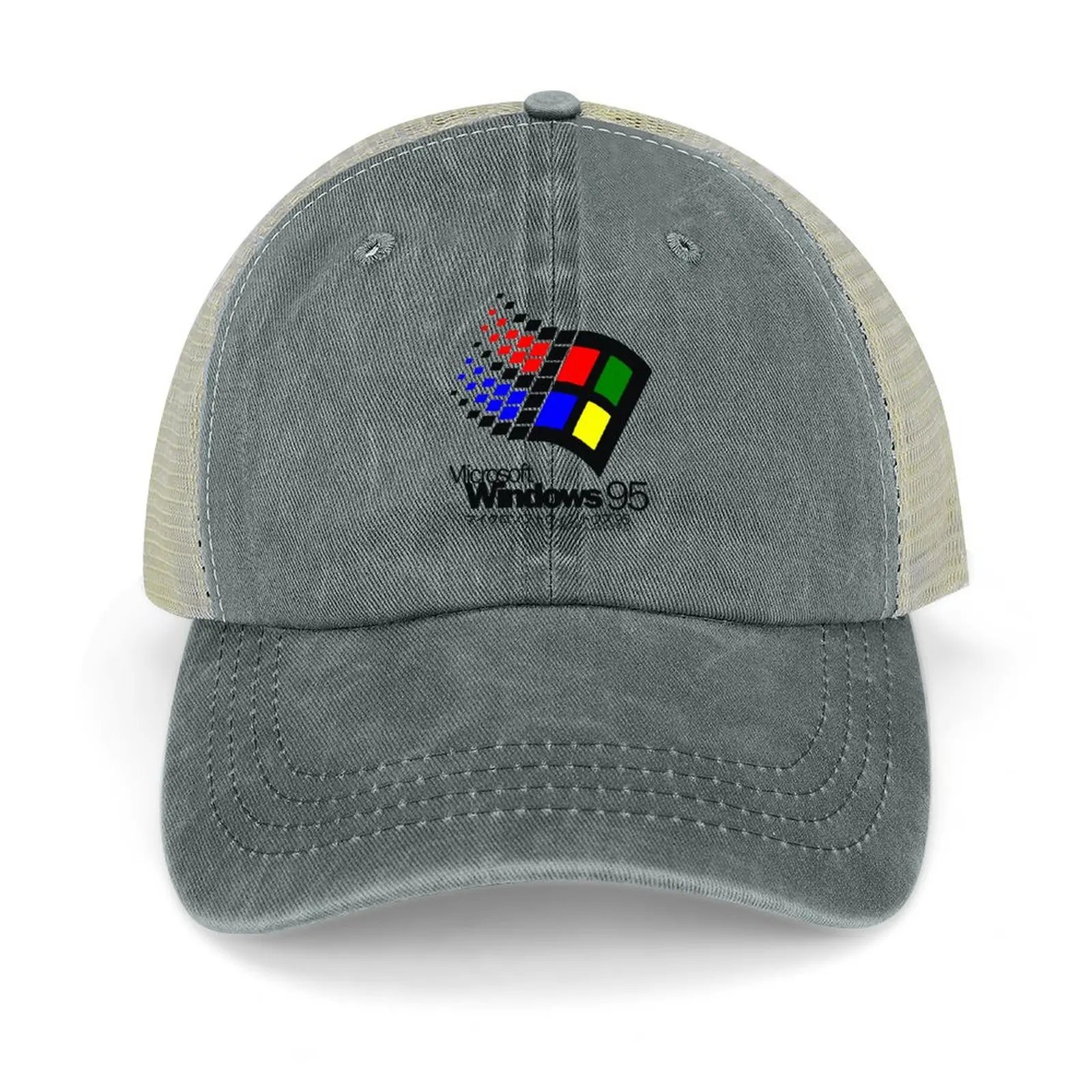 

Windows 95 Logo Active Cowboy Hat Gentleman Hat Streetwear party Hat Men's Caps Women's