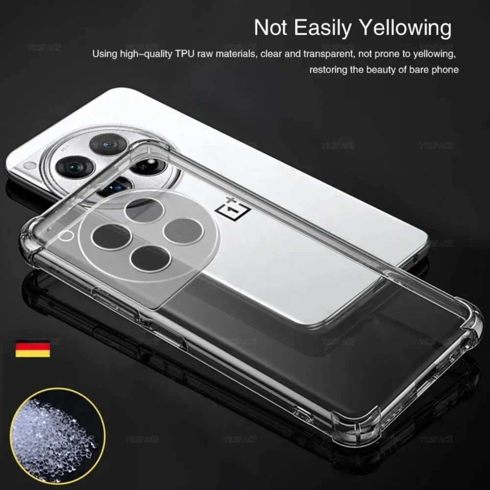 Transparent Shockproof Airbag Phone Case - Soft Silicone TPU Cover with Enhanced Corner Protection