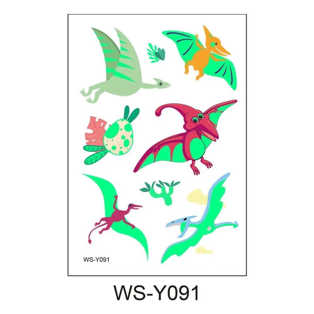 Luminous Tattoo Sticker Waterproof Add Some Fun And Color Transfer Printing Sticker Popular Cartoon Full Of Fun Lovely