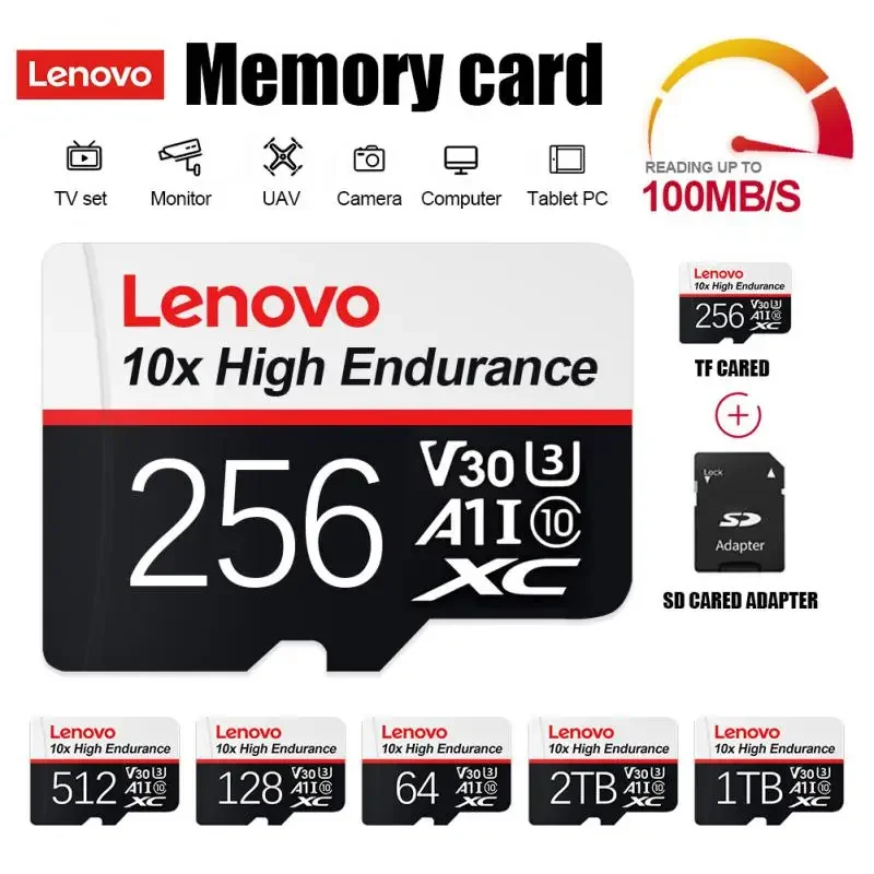 Lenovo High Speed 2Tb/1Tb Micro Tf Sd Card 512Gb 256Gb Class10 Flash Sd Memory Card 128Gb Cartao De Memoria Per Nintendo Switch