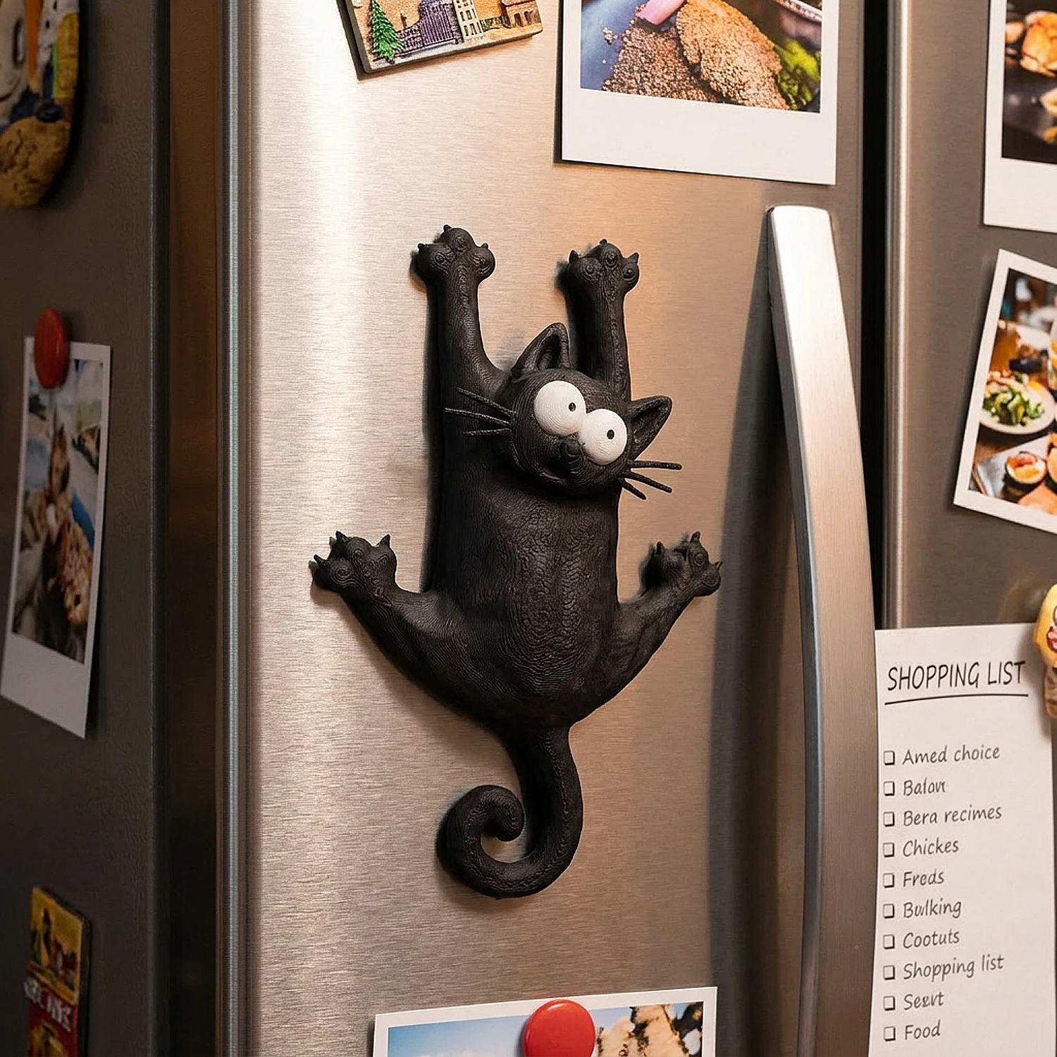 Creative Cute Magnetic Cat Refrigerator Magnet – Decorative Fridge & Home Organizer Clip 2