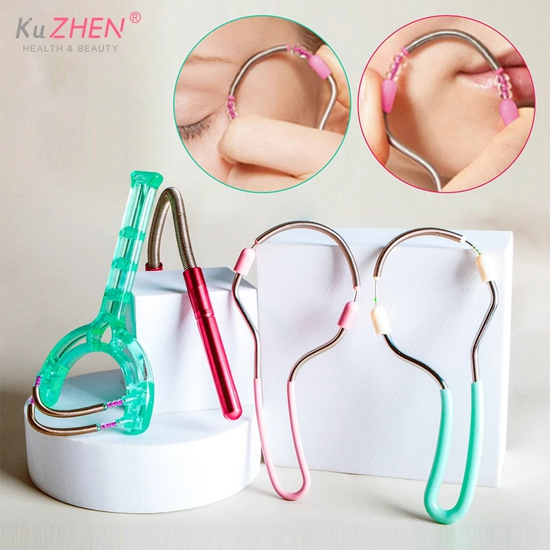 Manual Facial Hair Remover 1PC Epilator Safe Handheld Spring Threading Face Defeatherer For Cheek Eyebrow DIY Makeup Beauty Tool