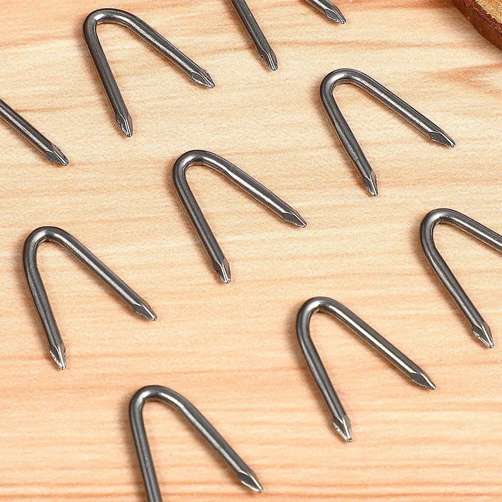 50개 금속 U 스테이크 철제 U자형 울타리 못 정원 마당 펜싱용 지면 앵커 방풍 안정성 강력 야외용