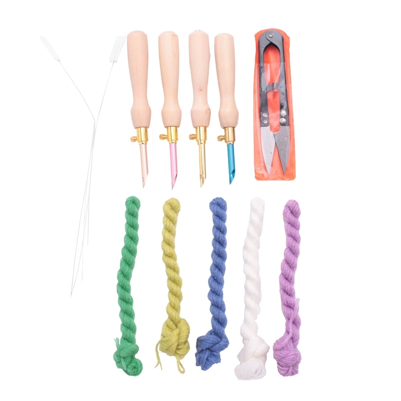 Embroidery Craft Set Punch Needle & Embroidery Floss & Yarn Scissors