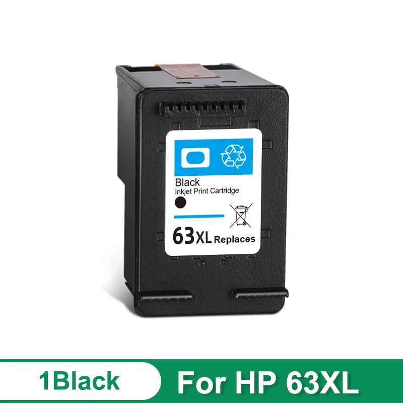 Фото Восстановленные чернильные картриджи repalцемент для HP 63 63XL черный Deskjet 1110 1112 2130 2131 2132 2133 2134 3630 чернила для принтера №2