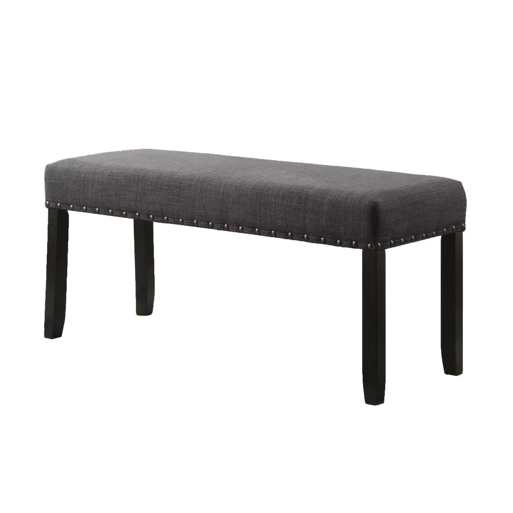 

Roundhill Furniture Biony Bench, Gray