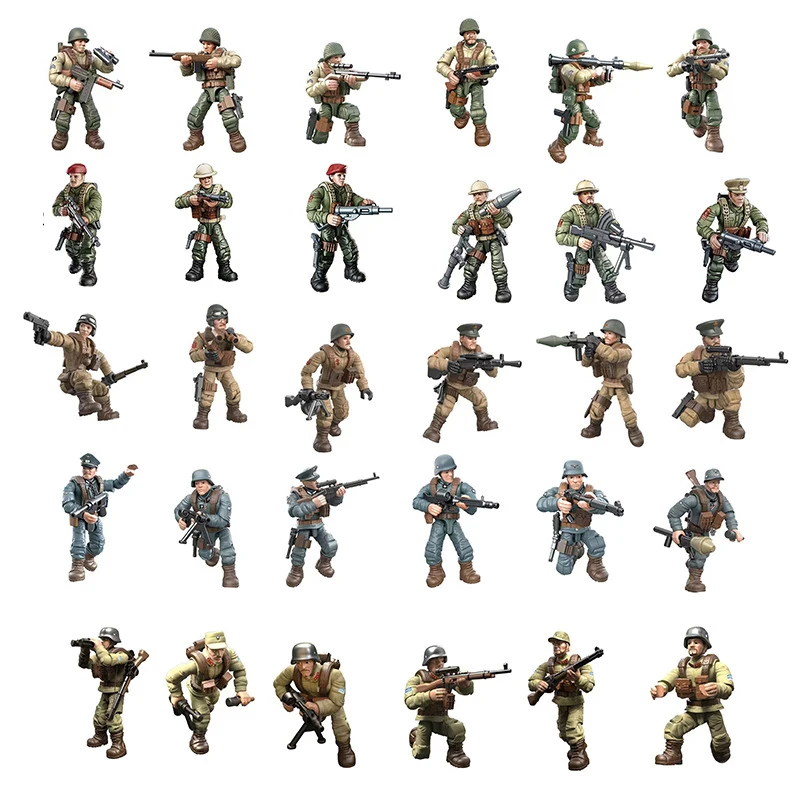 

Ww2 Military Soviet Union America Germany England China Mega Build Block World War Army Forces Action Figures Weapon Brick Toy