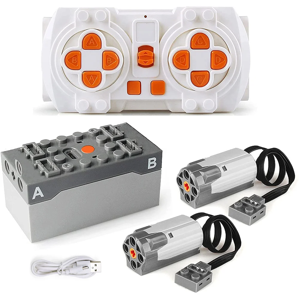 

1Set Function Motor App Remote Control Programming 2 Meduim Moter Set DIY Building Block for Children