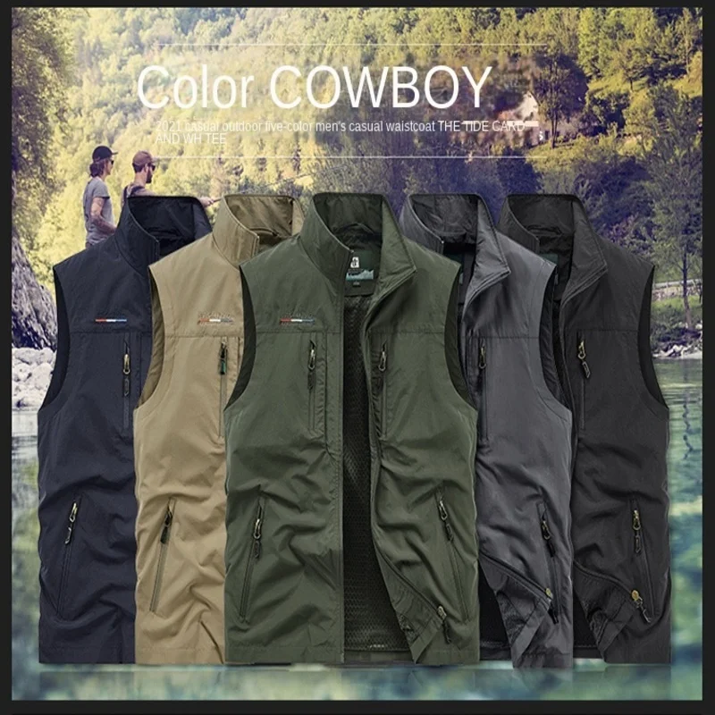 Vest Trekking Sports Fishing Vest Tactical Outdoor Motorcyclist Casual Elegant Custom Designer Fashionable
