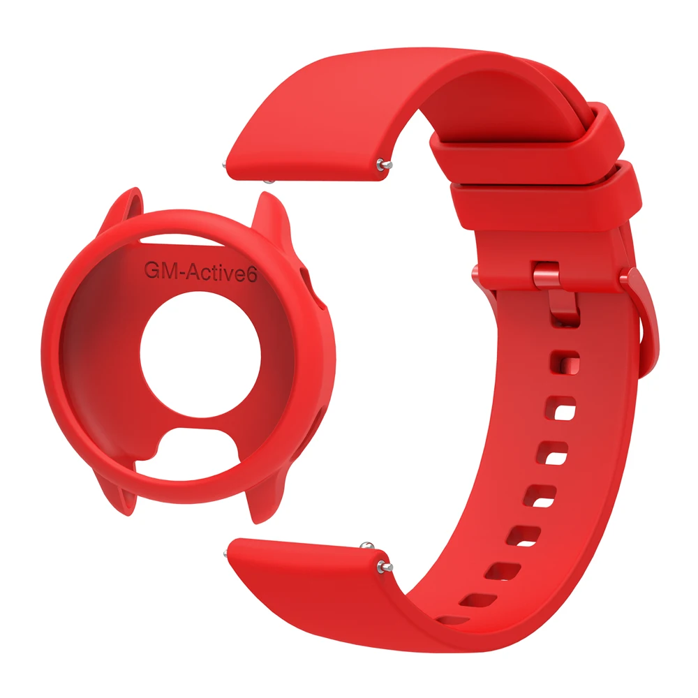 Silicone Case and Strap Set - Soft Protective Skin Cover and Wristband Replacement