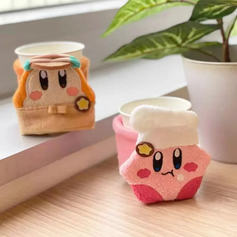 

Милый плюшевый чехол для чашки Sanrio Kawaii, мультяшный чехол для чашки Kirby, непромокаемый, термостойкий, противоударный чехол для чашки с водой, товары для дома