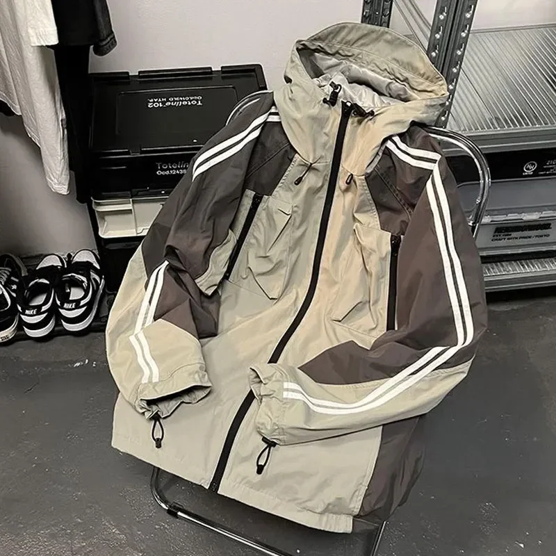 

Куртка Techwear Deeptown женская, винтажная ветровка, Анорак, на молнии, с капюшоном, в стиле оверсайз, корейский стиль, одежда разных цветов