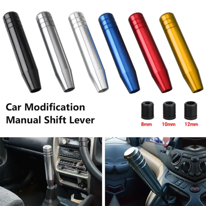 

18CM Long Universal Car Aluminum Manual Gear Shift Knob Stick Manual Transmission Gearstick Lever Shifter Knob Car Accessories