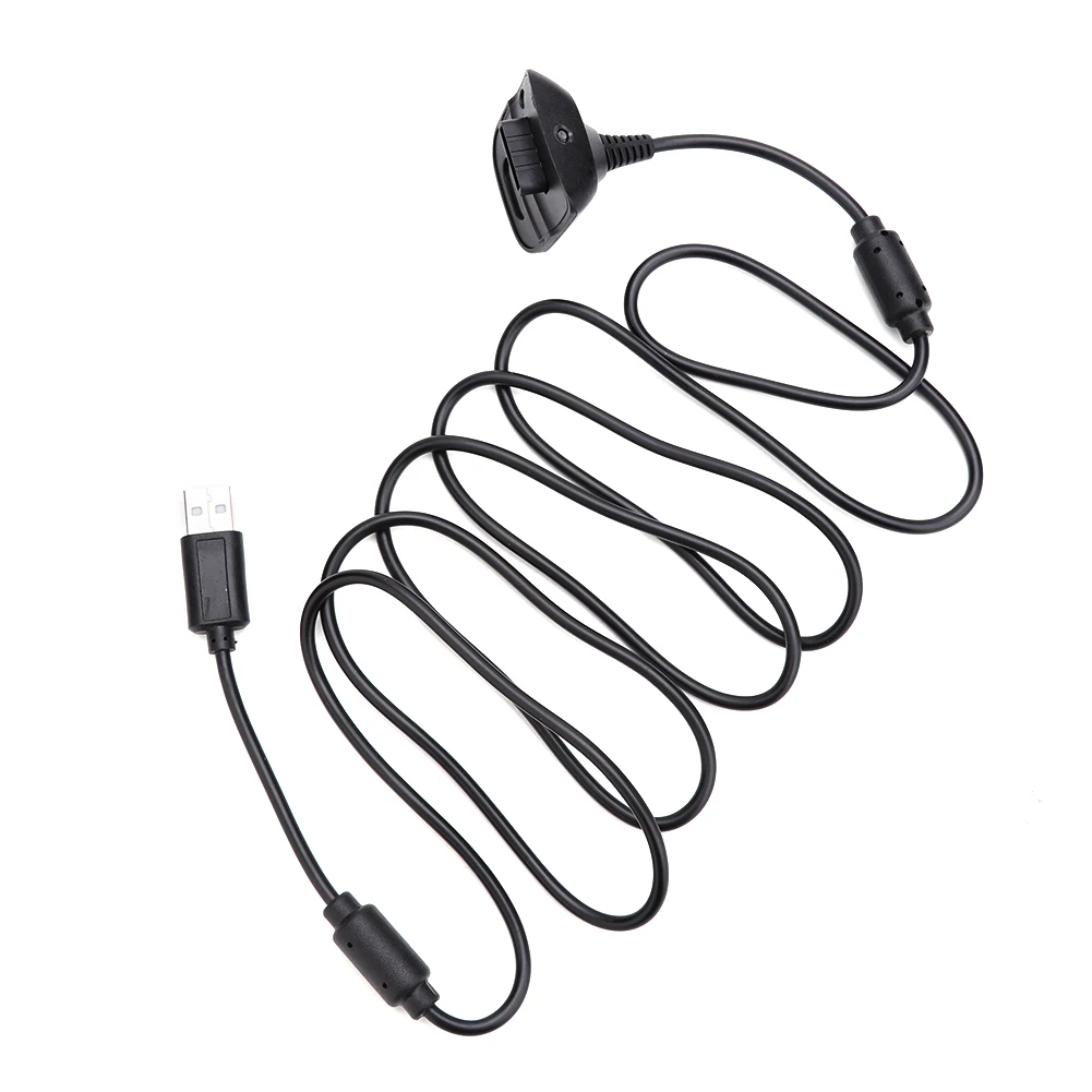 1.8m USB Charging Cable Double Magnetic Ring Playback Charging Cable Game Accessories for Xbox 360 Wireless Game Controller