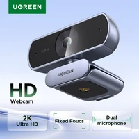 UGREEN 2K Webcam with Microphone, Full HD USB Web Camera, Adjustable FOV, Auto Light Correction, Video Webcam for Streaming 1