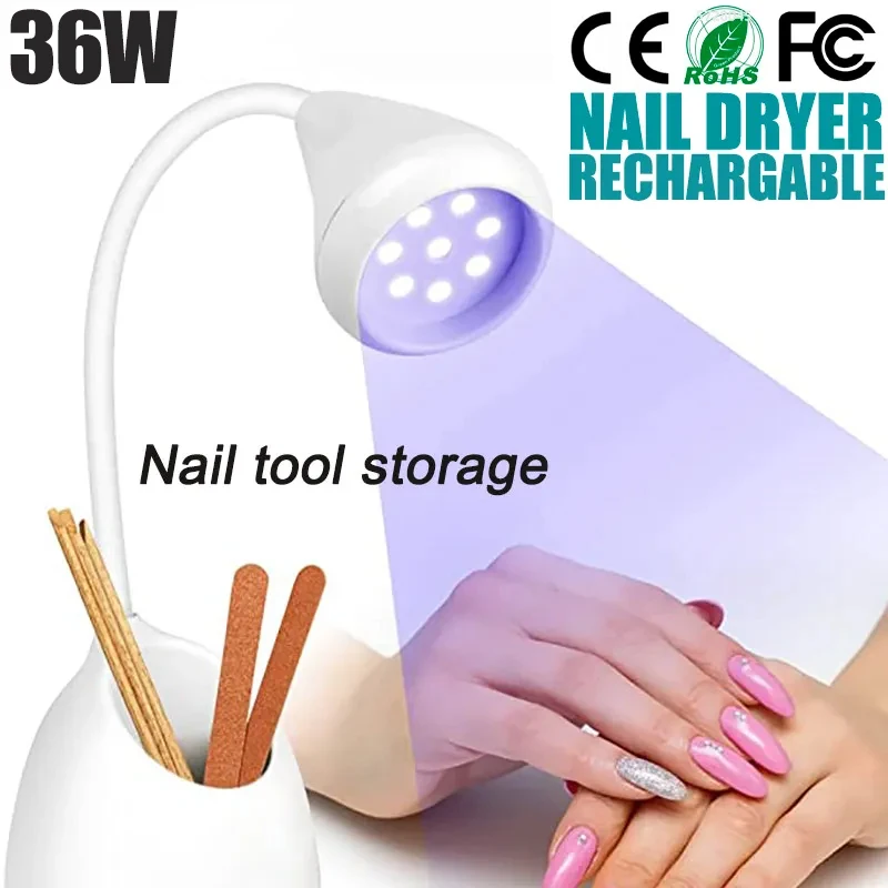 Lampe UV Sèche Ongles, 3W Lampe de Polymérisation de Colle pour