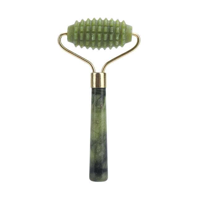 Types Xiu Yu Jade Roller Facial Ridged Roller Skin Massage Roller Face Massage Tools Anti Aging Wrinkles Single/Double head