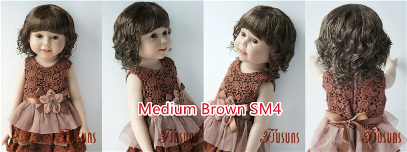 【JUSUNS】JD260 9-10" 10-11" 11-12" Doll Wig For Girl! Boneka Slight Lady Curls Synthetic Mohair BJD Wigs Blythes Accessories