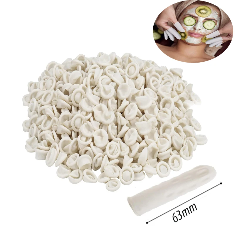 100 disposable latex finger covers anti-static natural anti-static fingertip protective gloves work nail art tools