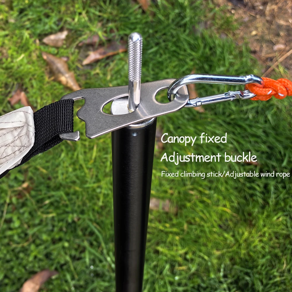Awning Strut Non-slip Fastener Buckle Outdoor Wind Rope Buckle Adjustment Rope Accessories 2/4Pcs